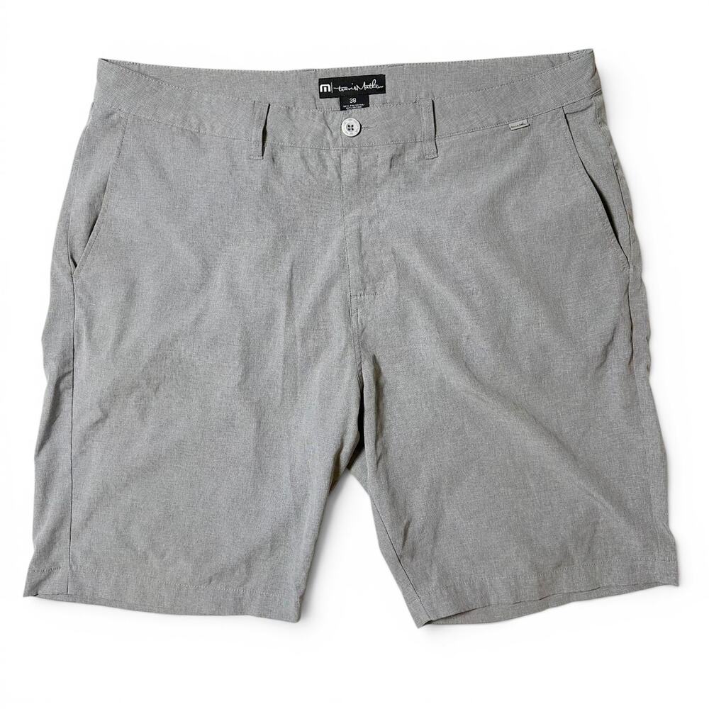 Travis Mathew Golf Shorts Mens Actual Size 40 / 10" Inseam Gray Stretch